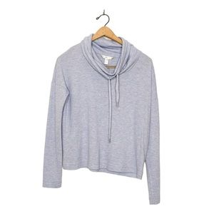 Banana Republic Pastel Cozy Cropped Boxy Mock Neck Sweatshirt Small S